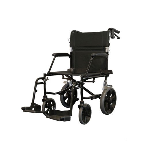 Vito Aluminium Transit Wheelchair, Black  - 46cm Seat